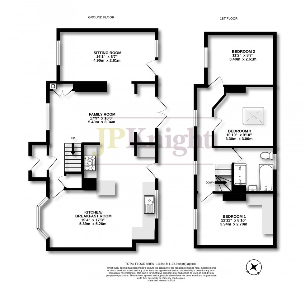 Floorplan for Compton Terrace, Wallingford