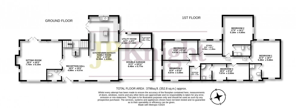 Floorplan for Gilberts Grove, Brightwell-cum-Sotwell