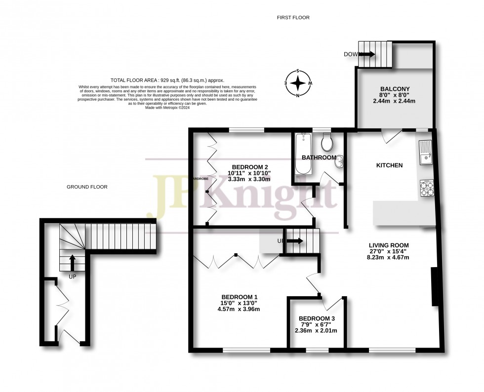 Floorplan for HIgh Street, Wallingford