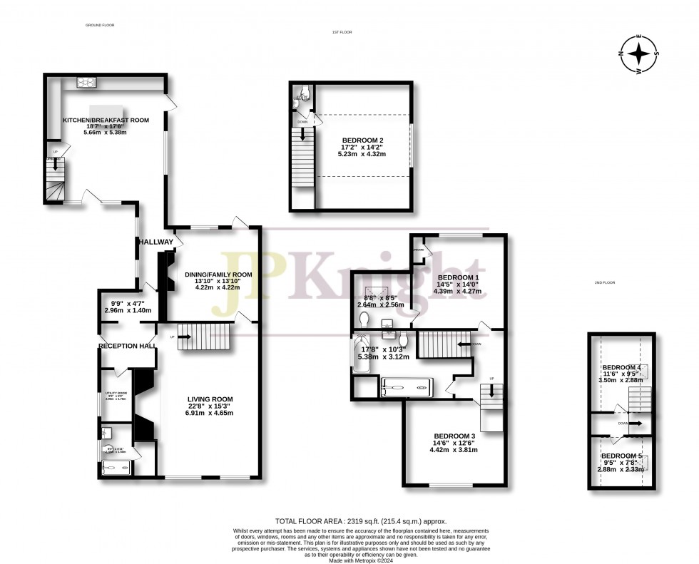 Floorplan for Cat Lane Cottages, Ewelme