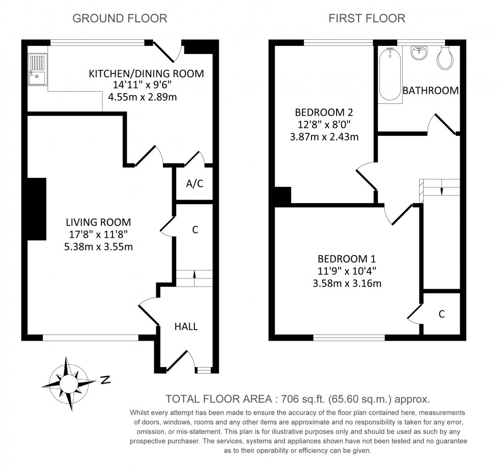 Floorplan for Cherwell Close, Wallingford