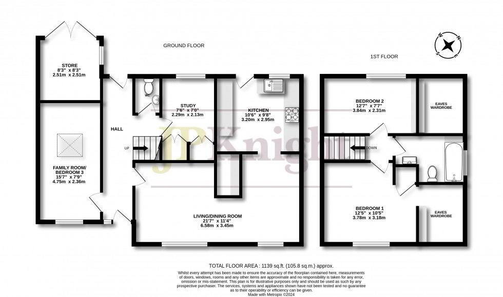 Floorplan for Newnham Green, Crowmarsh Gifford