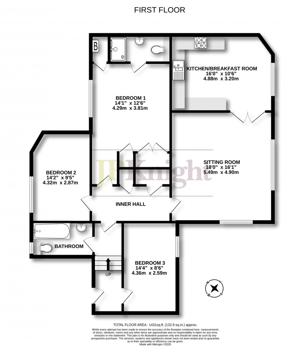 Floorplan for Basildon Court, Cholsey